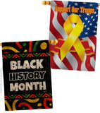 Hornoring Black History - Support Inspirational Vertical Impressions Decorative Flags HG130312 Made In USA