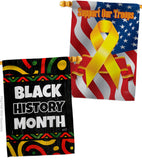 Hornoring Black History - Support Inspirational Vertical Impressions Decorative Flags HG130312 Made In USA