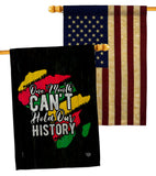 Hold Our History - Support Inspirational Vertical Impressions Decorative Flags HG190069 Made In USA