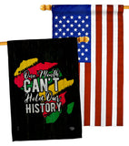 Hold Our History - Support Inspirational Vertical Impressions Decorative Flags HG190069 Made In USA