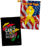 Hold Our History - Support Inspirational Vertical Impressions Decorative Flags HG190069 Made In USA