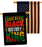 Educated Black History - Support Inspirational Vertical Impressions Decorative Flags HG190072 Made In USA