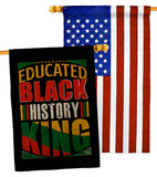 Educated Black History - Support Inspirational Vertical Impressions Decorative Flags HG190072 Made In USA