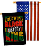 Educated Black History - Support Inspirational Vertical Impressions Decorative Flags HG190072 Made In USA