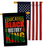 Educated Black History - Support Inspirational Vertical Impressions Decorative Flags HG190072 Made In USA