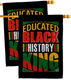 Educated Black History - Support Inspirational Vertical Impressions Decorative Flags HG190072 Made In USA