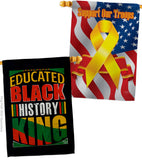 Educated Black History - Support Inspirational Vertical Impressions Decorative Flags HG190072 Made In USA