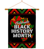 Let Celebrate BHM - Support Inspirational Vertical Impressions Decorative Flags HG120036 Made In USA