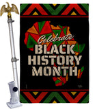 Let Celebrate BHM - Support Inspirational Vertical Impressions Decorative Flags HG120036 Made In USA