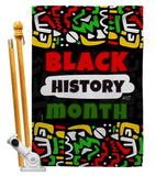Celebrate Black History - Support Inspirational Vertical Impressions Decorative Flags HG130311 Made In USA