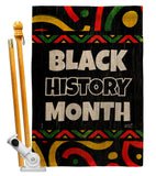 Hornoring Black History - Support Inspirational Vertical Impressions Decorative Flags HG130312 Made In USA