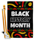 Hornoring Black History - Support Inspirational Vertical Impressions Decorative Flags HG130312 Made In USA