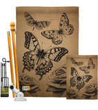 Butterflies - Bugs & Frogs Garden Friends Vertical Impressions Decorative Flags HG104002 Made In USA