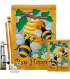 Bee Happy - Bugs & Frogs Garden Friends Vertical Impressions Decorative Flags HG104077 Made In USA