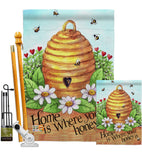 Bee Hive Home - Bugs & Frogs Garden Friends Vertical Impressions Decorative Flags HG104083 Made In USA