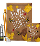 Hello Honey - Bugs & Frogs Garden Friends Vertical Impressions Decorative Flags HG104102 Made In USA