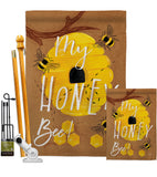 My Honey Bee - Bugs & Frogs Garden Friends Vertical Impressions Decorative Flags HG104105 Made In USA