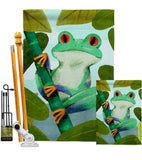 Rainforest Frog - Bugs & Frogs Garden Friends Vertical Impressions Decorative Flags HG104133 Made In USA