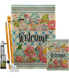 Summer Gnomes - Bugs & Frogs Garden Friends Vertical Impressions Decorative Flags HG104135 Made In USA