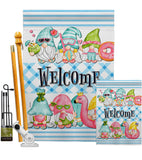 Summer Gnomes - Bugs & Frogs Garden Friends Vertical Impressions Decorative Flags HG104135 Made In USA