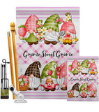 Gnome Sweet Gnome - Bugs & Frogs Garden Friends Vertical Impressions Decorative Flags HG104138 Made In USA