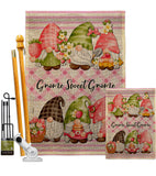 Gnome Sweet Gnome - Bugs & Frogs Garden Friends Vertical Impressions Decorative Flags HG104138 Made In USA