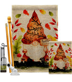 Fall Gnome - Bugs & Frogs Garden Friends Vertical Impressions Decorative Flags HG104142 Made In USA