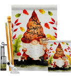 Fall Gnome - Bugs & Frogs Garden Friends Vertical Impressions Decorative Flags HG104142 Made In USA