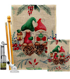 Winter Gnome - Bugs & Frogs Garden Friends Vertical Impressions Decorative Flags HG104146 Made In USA