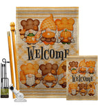 Pumpkin Gnome - Bugs & Frogs Garden Friends Vertical Impressions Decorative Flags HG104154 Made In USA