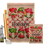 Winter Holidays Gnome - Bugs & Frogs Garden Friends Vertical Impressions Decorative Flags HG104155 Made In USA