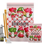 Winter Holidays Gnome - Bugs & Frogs Garden Friends Vertical Impressions Decorative Flags HG104155 Made In USA