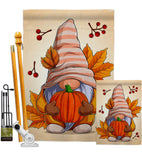 Autumn Gnome - Bugs & Frogs Garden Friends Vertical Impressions Decorative Flags HG104163 Made In USA