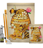 Bee Happy - Bugs & Frogs Garden Friends Vertical Impressions Decorative Flags HG137025 Made In USA