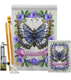 Floral Butterfly - Bugs & Frogs Garden Friends Vertical Impressions Decorative Flags HG137082 Made In USA