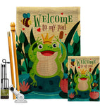 Frog Welcome - Bugs & Frogs Garden Friends Vertical Impressions Decorative Flags HG192582 Made In USA