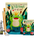 Frog Welcome - Bugs & Frogs Garden Friends Vertical Impressions Decorative Flags HG192582 Made In USA