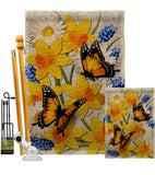 Daffodil & Butterflies - Bugs & Frogs Garden Friends Vertical Impressions Decorative Flags HG192670 Made In USA