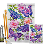 Colorful Butterflies - Bugs & Frogs Garden Friends Vertical Impressions Decorative Flags HG192697 Made In USA