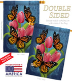 Monarch Butterflies - Bugs & Frogs Garden Friends Vertical Impressions Decorative Flags HG104078 Made In USA