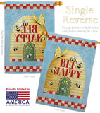 Bee Happy Hive - Bugs & Frogs Garden Friends Vertical Impressions Decorative Flags HG104089 Made In USA