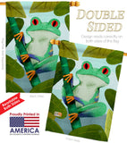 Rainforest Frog - Bugs & Frogs Garden Friends Vertical Impressions Decorative Flags HG104133 Made In USA