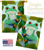 Rainforest Frog - Bugs & Frogs Garden Friends Vertical Impressions Decorative Flags HG104133 Made In USA