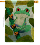 Rainforest Frog - Bugs & Frogs Garden Friends Vertical Impressions Decorative Flags HG104133 Made In USA