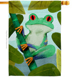 Rainforest Frog - Bugs & Frogs Garden Friends Vertical Impressions Decorative Flags HG104133 Made In USA