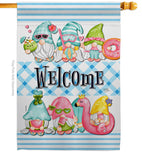 Summer Gnomes - Bugs & Frogs Garden Friends Vertical Impressions Decorative Flags HG104135 Made In USA