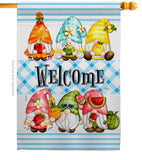 Sweet Gnomes - Bugs & Frogs Garden Friends Vertical Impressions Decorative Flags HG104137 Made In USA