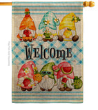 Sweet Gnomes - Bugs & Frogs Garden Friends Vertical Impressions Decorative Flags HG104137 Made In USA