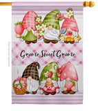 Gnome Sweet Gnome - Bugs & Frogs Garden Friends Vertical Impressions Decorative Flags HG104138 Made In USA