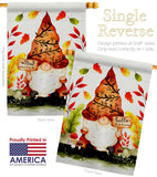 Fall Gnome - Bugs & Frogs Garden Friends Vertical Impressions Decorative Flags HG104142 Made In USA